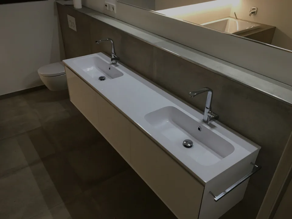 Waschbecken nach der Badsanierung